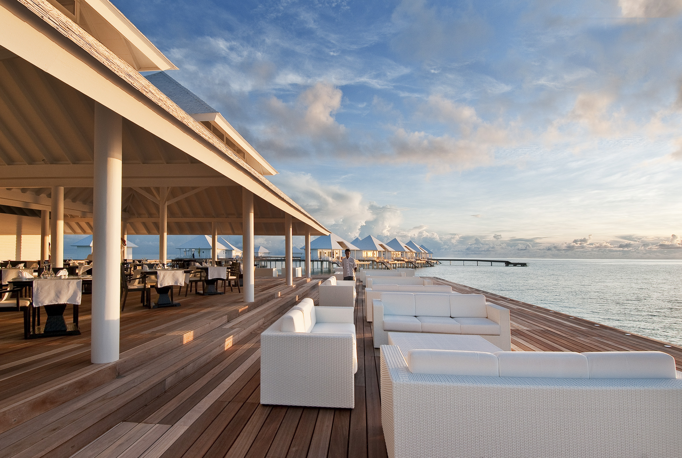 Aqua Over Water Restaurant at Diamonds Thudufushi Maldives