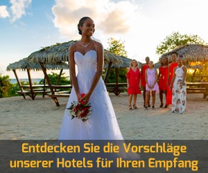 Die Hochzeitszeremonie Ihrer Träume in einem der Hotels und Residenzen von Karibea in Martinique und Guadeloupe. Zeremonie am Strand, Cocktails, Hochzeitsnacht ...