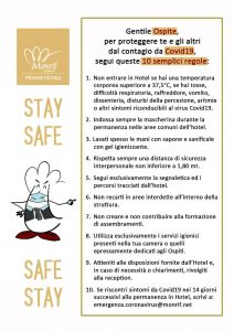 10 regole Stay Safe in Monrif Hotels