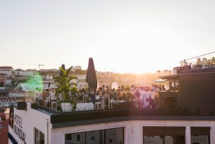 rooftop bar sunset party